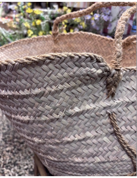 PANIER BASTIA NATUREL EN PAILLE - VTF