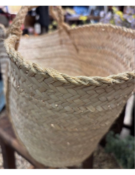 PANIER BASTIA NATUREL EN PAILLE - VTF
