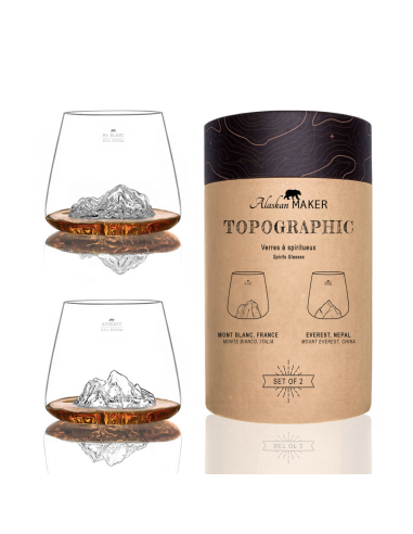 SET DE 2 VERRES TOPOGRAPHIC- ALASKAN MAKER 
