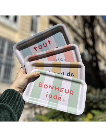 PETIT PLATEAU RECTANGULAIRE RAYE - SOPHIE JANIERE