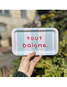 PETIT PLATEAU RECTANGULAIRE RAYE - SOPHIE JANIERE 2
