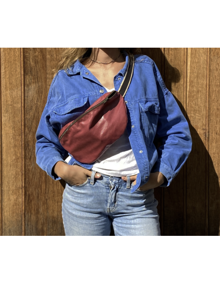 SAC BANANE  EN CUIR - BANDIT MANCHOT