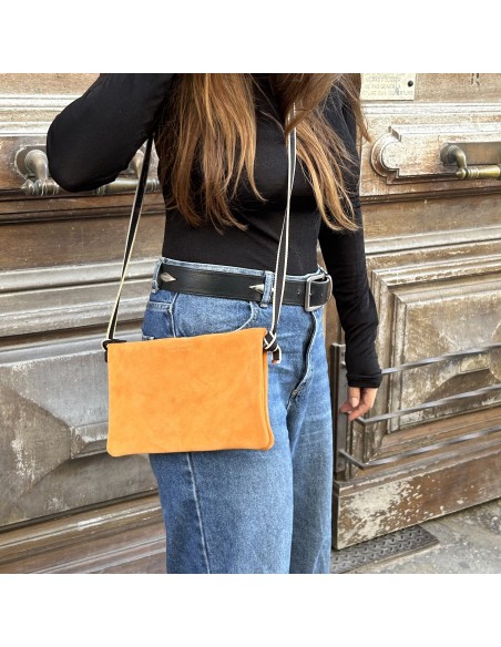 POCHETTE SOUFFLETS EN CUIR - BANDIT MANCHOT