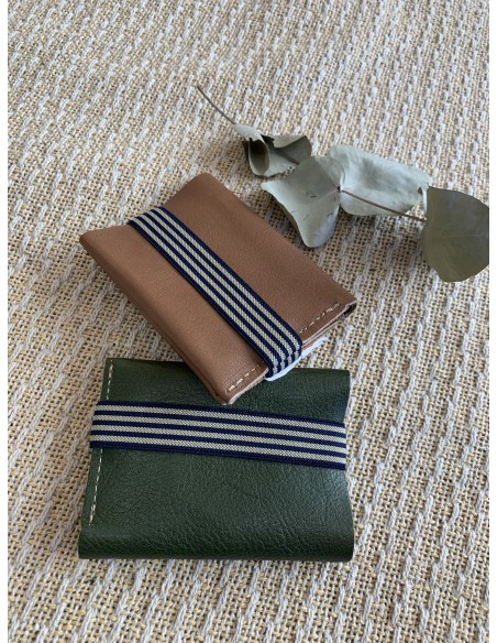 PORTE CARTES CUIR ELASTIQUE HOMME - BANDIT MANCHOT