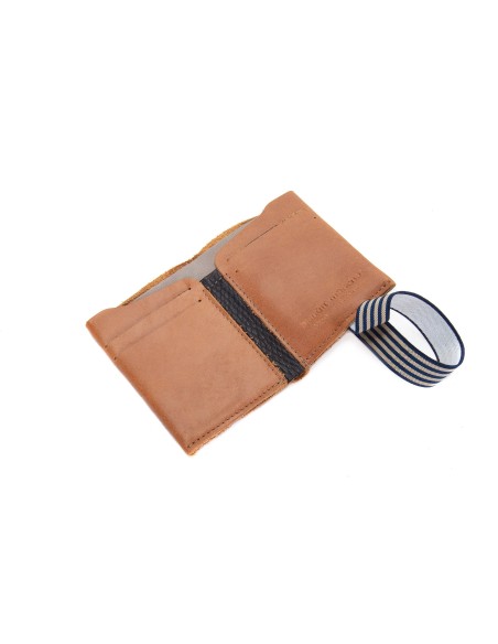PORTE CARTES CUIR ELASTIQUE HOMME - BANDIT MANCHOT