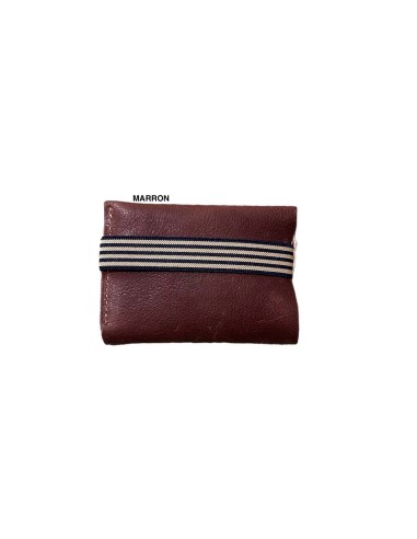 PORTE CARTES CUIR ELASTIQUE HOMME - BANDIT MANCHOT