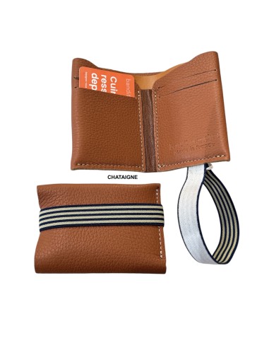 PORTE CARTES CUIR ELASTIQUE HOMME - BANDIT MANCHOT