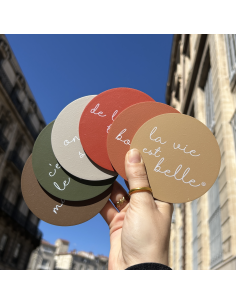 LOT DE 6 DESSOUS DE VERRES RONDS - SOPHIE JANIERE