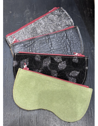 ETUI A LUNETTES ZIPPE EN CUIR - BANDIT MANCHOT 