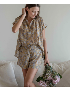 PYJAMA FEMME LUZIA ANIS - BINDI ATELIER