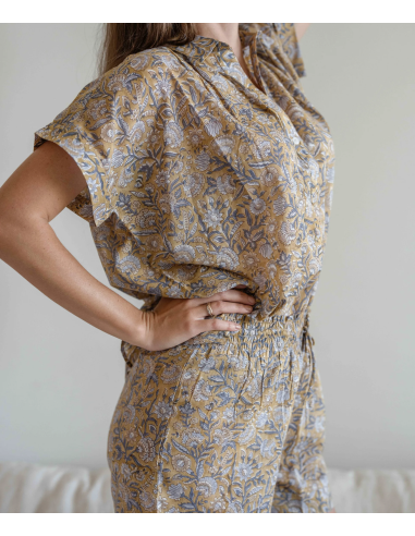 PYJAMA FEMME LUZIA ANIS - BINDI ATELIER