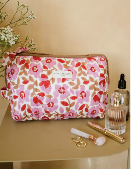 TROUSSE DE BEAUTE AMELIA PINK - BINDI ATELIER