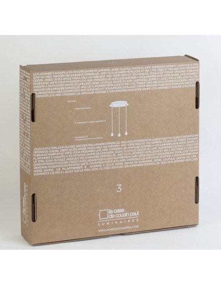 PLAFONNIER TRIPLE - LA CASE DE COUSIN PAUL