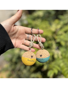 PORTE CLES BOULE EN LIEGE - SOPHIE JANIERE