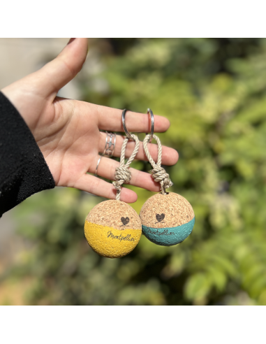 PORTE CLES BOULE EN LIEGE - SOPHIE JANIERE