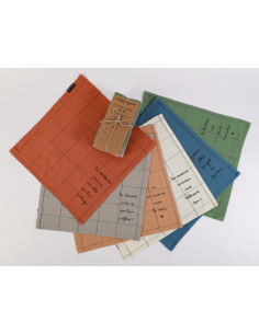 LOT DE 6 SERVIETTES DE TABLE QUE DU BONHEUR - SOPHIE JANIERE 2