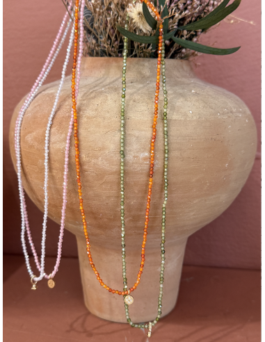 COLLIER EN PERLES DE ZIRCON - LES FILLES DE COEUR