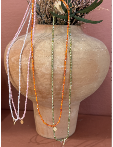 COLLIER EN PERLES DE ZIRCON - LES FILLES DE COEUR