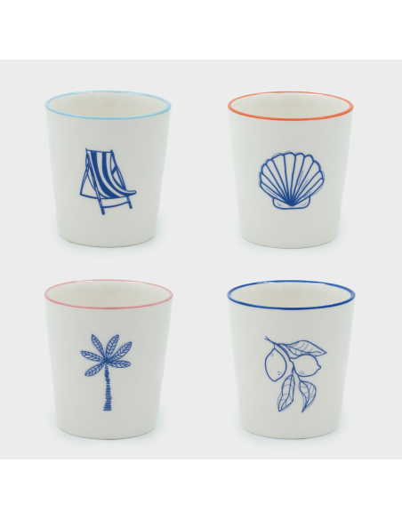 LOT DE 4 TASSES BORD DE MER - AND NOOK