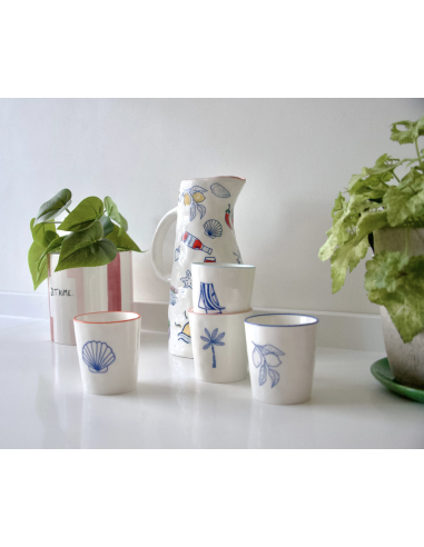 LOT DE 4 TASSES BORD DE MER - AND NOOK
