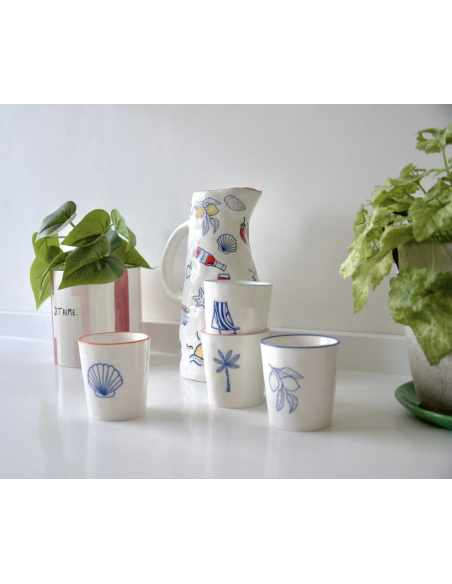 LOT DE 4 TASSES BORD DE MER - AND NOOK