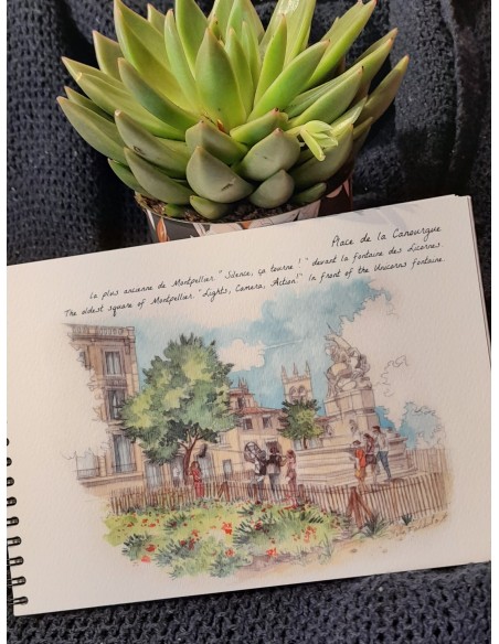 LIVRE AQUARELLE DE MONTPELLIER - STELLA FALDUTO