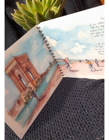 LIVRE AQUARELLE DE MONTPELLIER - STELLA FALDUTO