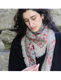 FOULARD EN LAINE 100X100 - LES BELLES VAGABONDES 