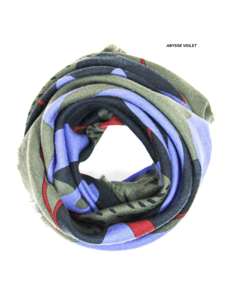 FOULARD EN LAINE 100X100 - LES BELLES VAGABONDES 