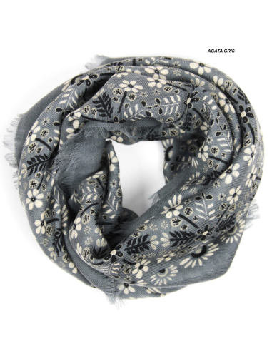 FOULARD EN LAINE 100X100 - LES BELLES VAGABONDES 