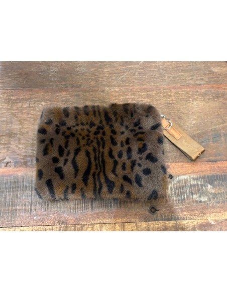 POCHETTE ZIPPEE FAUSSE FOURRURE -WARO